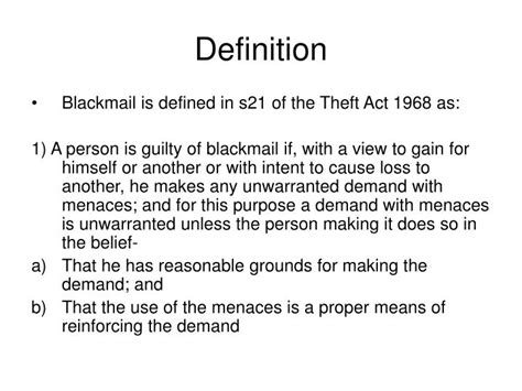 Blackmail Definition & Meaning .